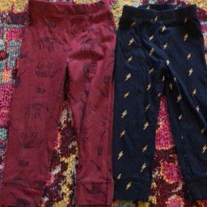 Two pairs of leggings for little boy.